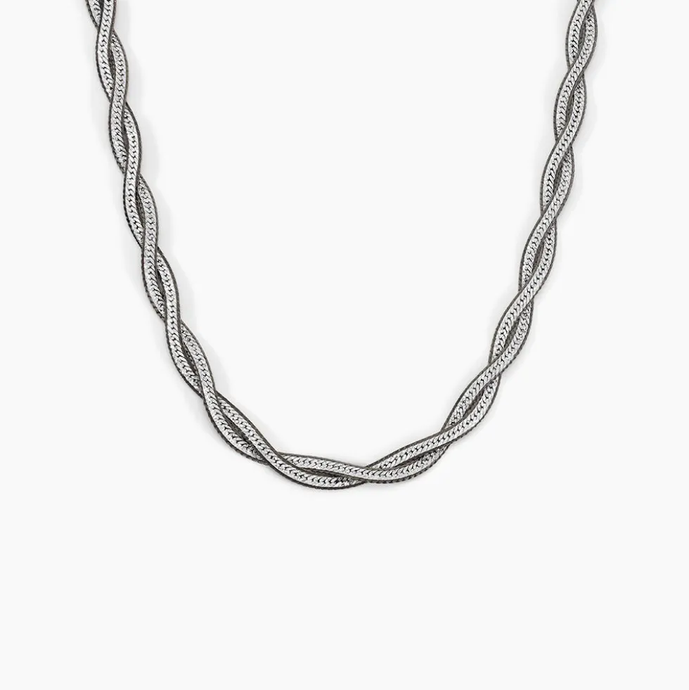 Collier Anaiz Argent Bicolore