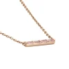 Collier Andrew Argent Rose Oxyde De Zirconium Rose