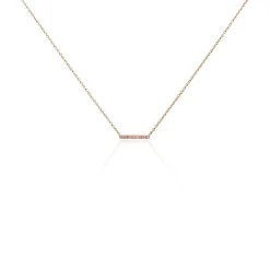 Collier Andrew Argent Rose Oxyde De Zirconium Rose