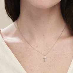 Collier Angel Argent Blanc Oxyde De Zirconium