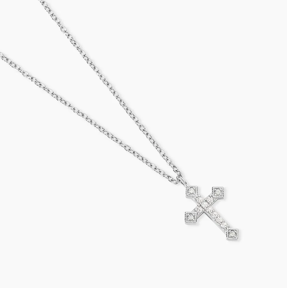 Collier Angel Argent Blanc Oxyde De Zirconium
