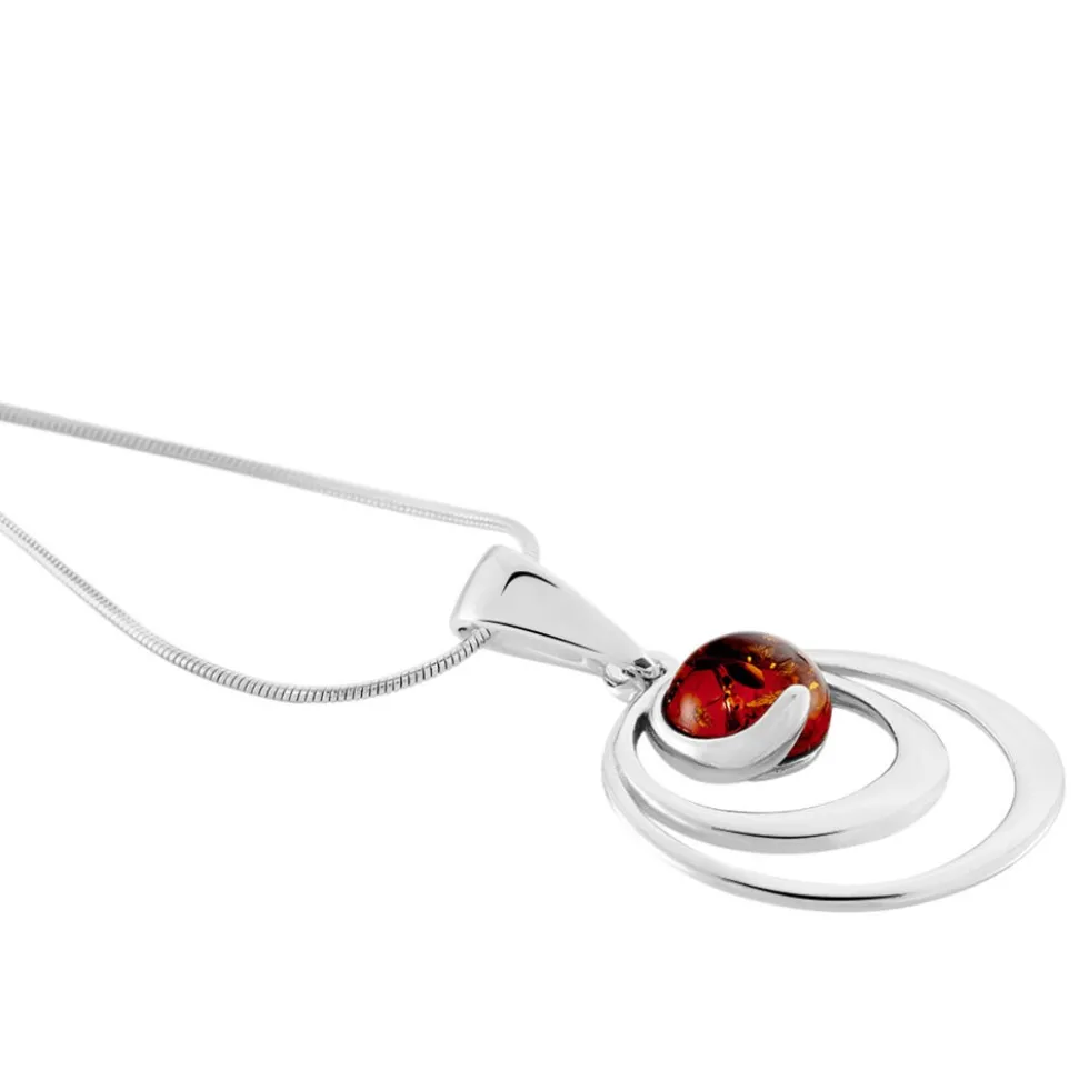Collier Argent Blanc Alanna Ambre