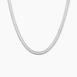 Collier Argent Blanc Alyona