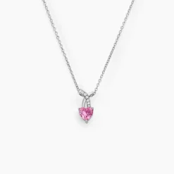Collier Argent Blanc Avalon Oxyde De Zirconium