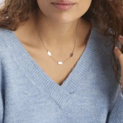 Collier Argent Blanc Bakia