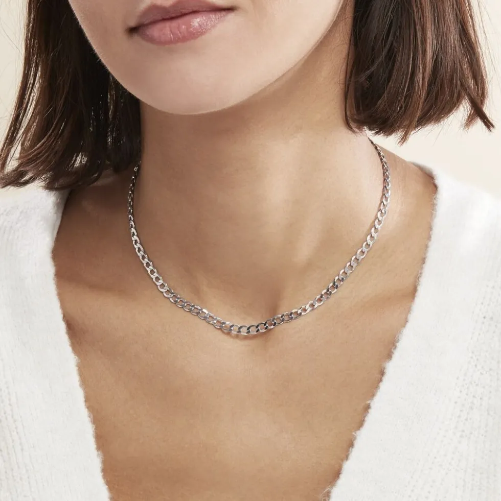 Collier Argent Blanc Casper