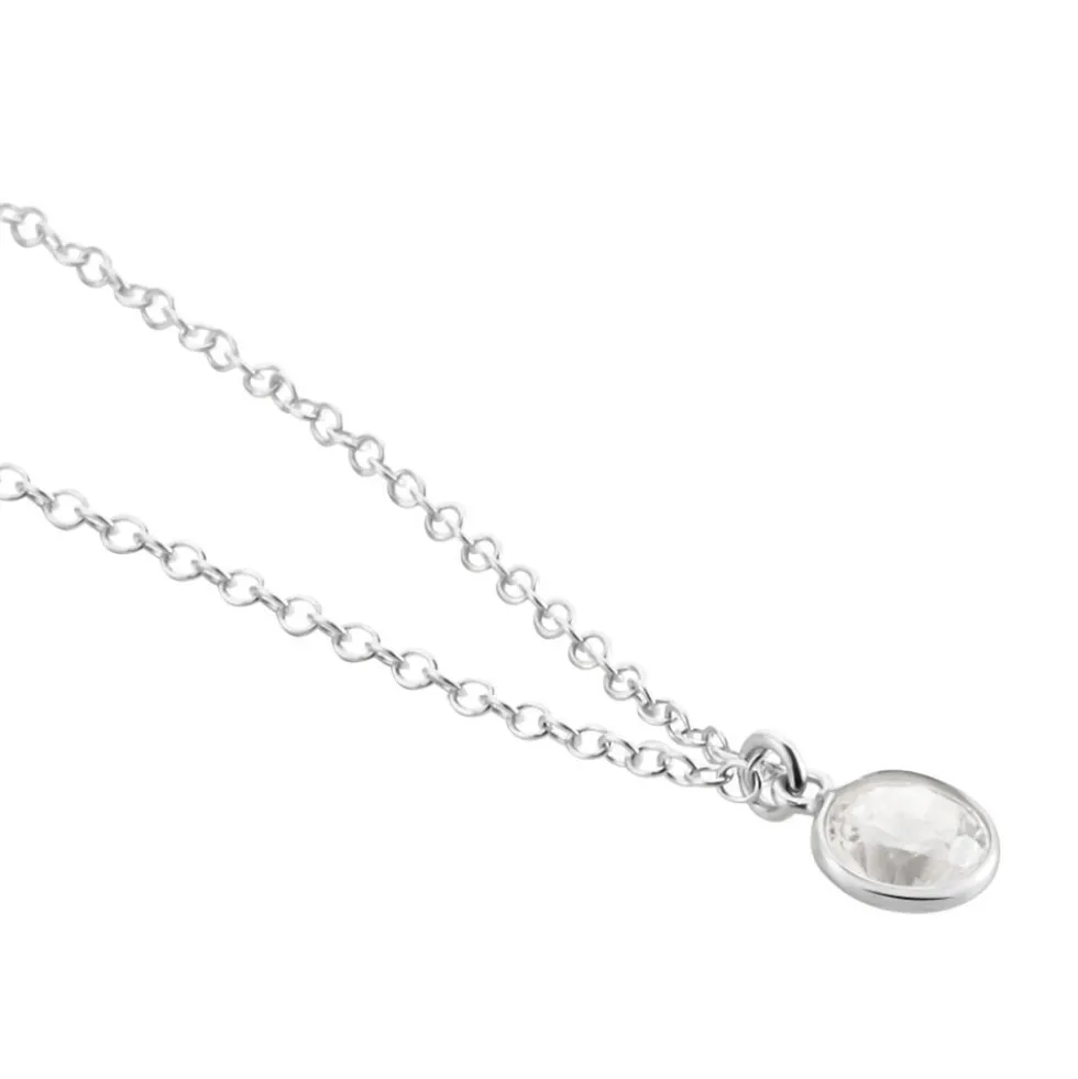 Collier Argent Blanc Lehunnus Oxyde De Zirconium