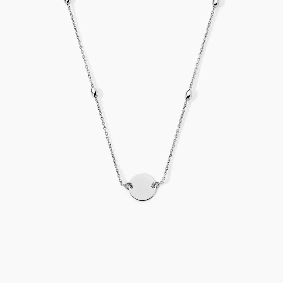 Collier Argent Blanc Monca