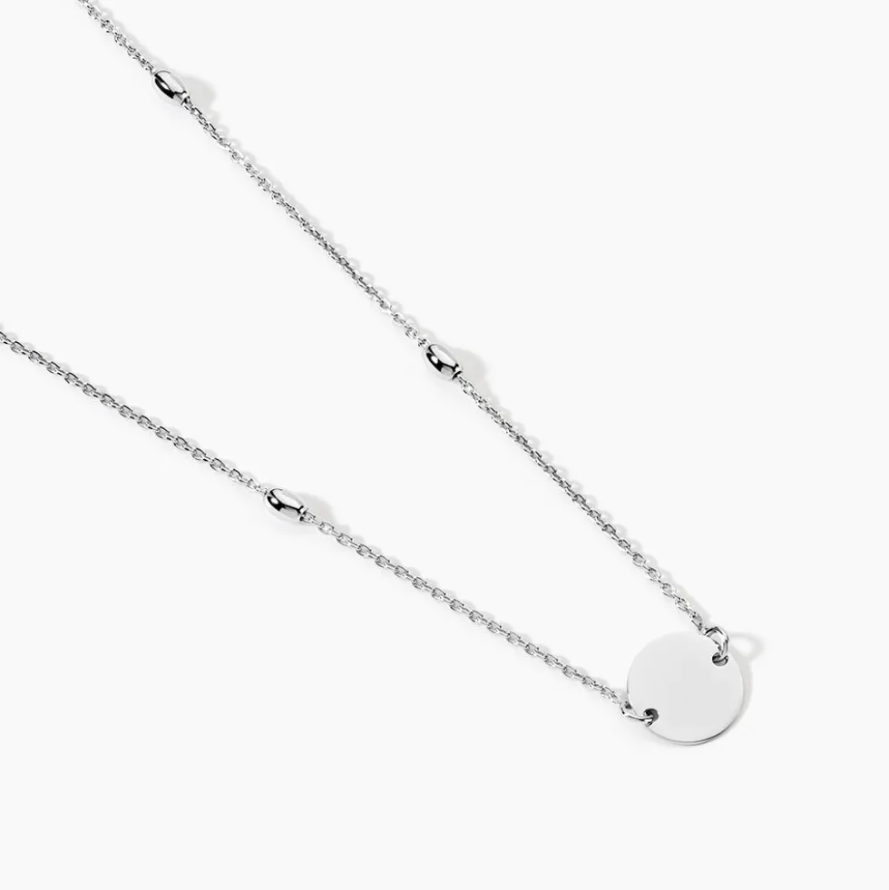 Collier Argent Blanc Monca