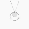 Collier Argent Blanc Ortensia