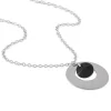 Collier Argent Blanc Pierre De Synthese