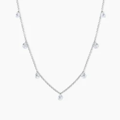 Collier Argent Collie Argent Blanc Oxyde