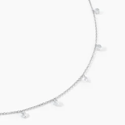 Collier Argent Collie Argent Blanc Oxyde