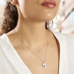 Collier Argent Gaillet Oxydes De Zirconium