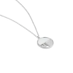 Collier Argent Gaillet Oxydes De Zirconium
