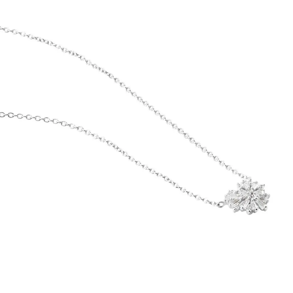 Collier Argent Lubin Oxydes De Zirconium