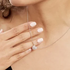 Collier Argent Lubin Oxydes De Zirconium