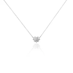 Collier Argent Lubin Oxydes De Zirconium
