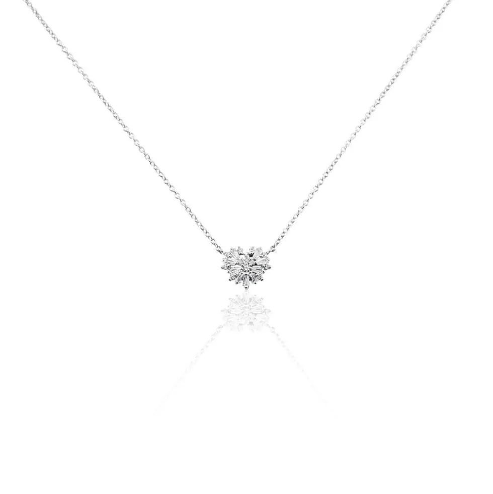 Collier Argent Lubin Oxydes De Zirconium