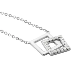 Collier Argent Maysoon Oxydes De Zirconium