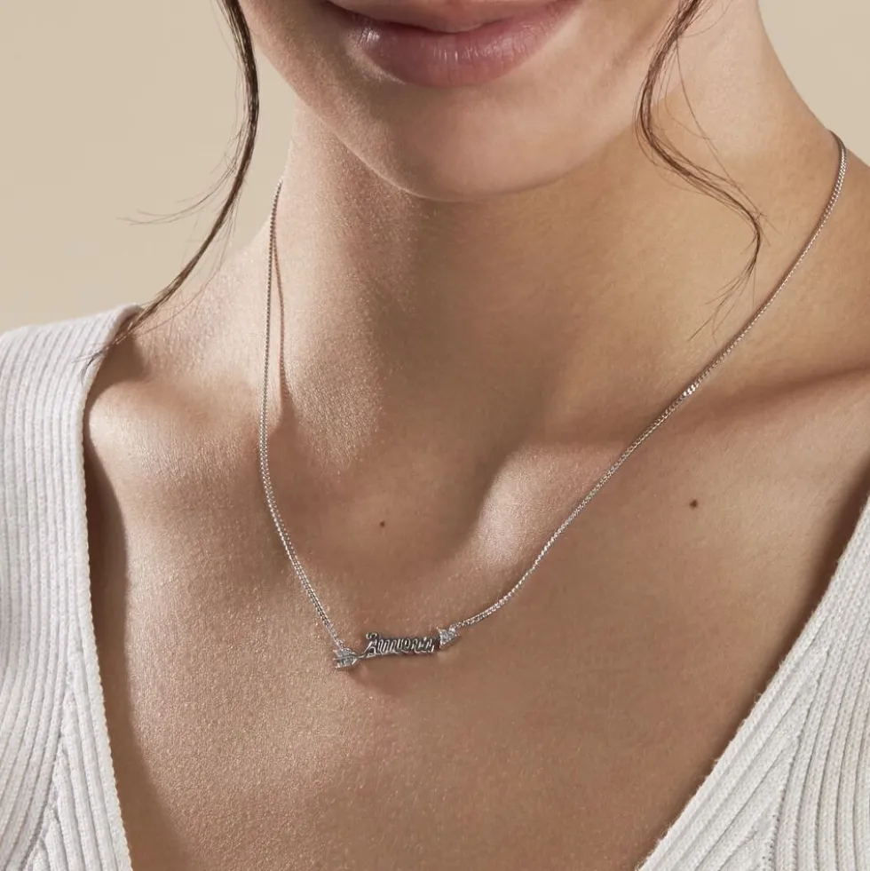 Collier Argent Ronky Oxydes De Zirconium