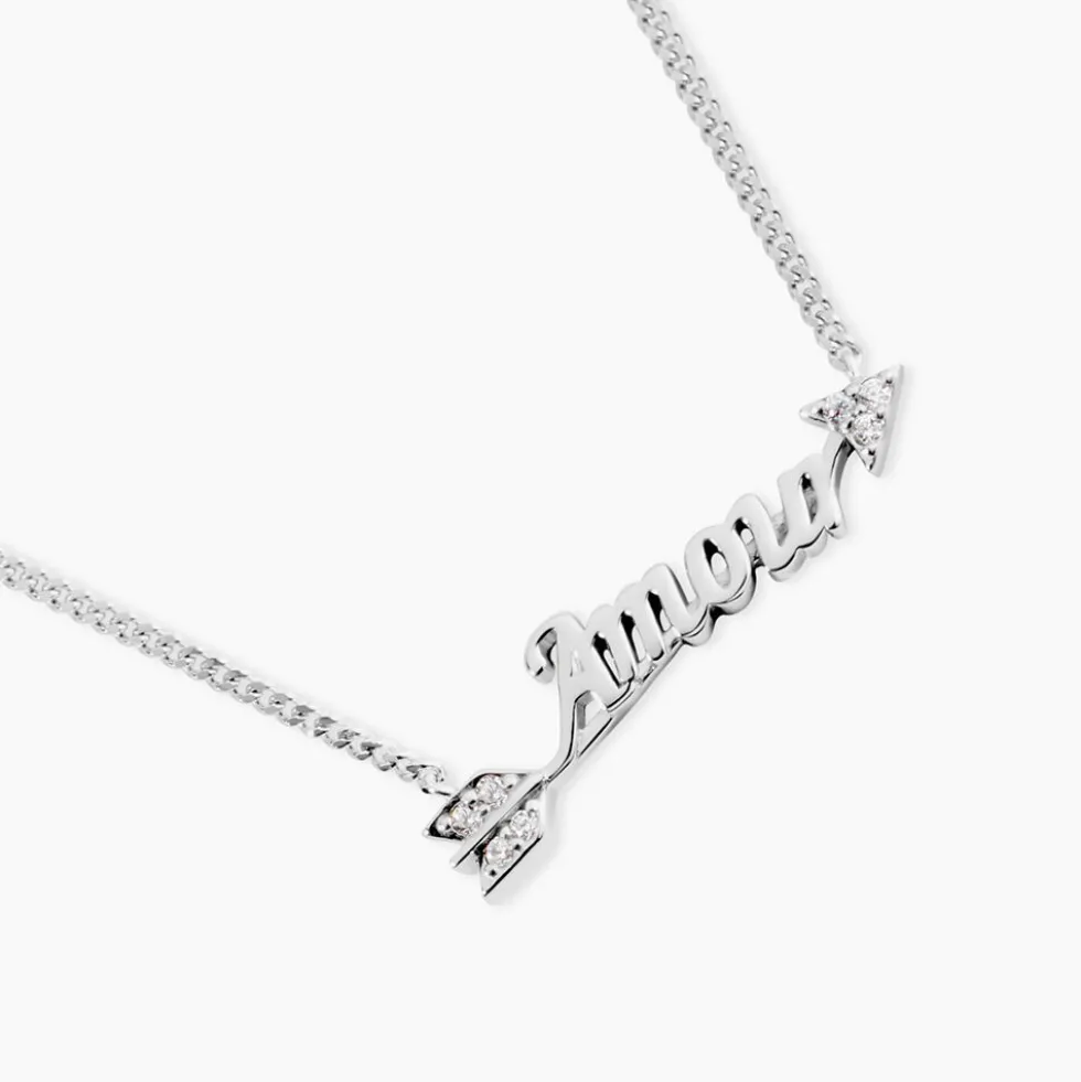Collier Argent Ronky Oxydes De Zirconium
