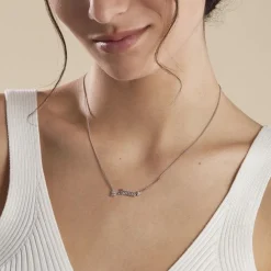 Collier Argent Ronky Oxydes De Zirconium