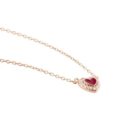 Collier Argent Rose Astor Oxydes De Zirconium