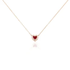 Collier Argent Rose Astor Oxydes De Zirconium