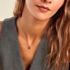 Collier Argent Rose Avalon Oxyde De Zirconium