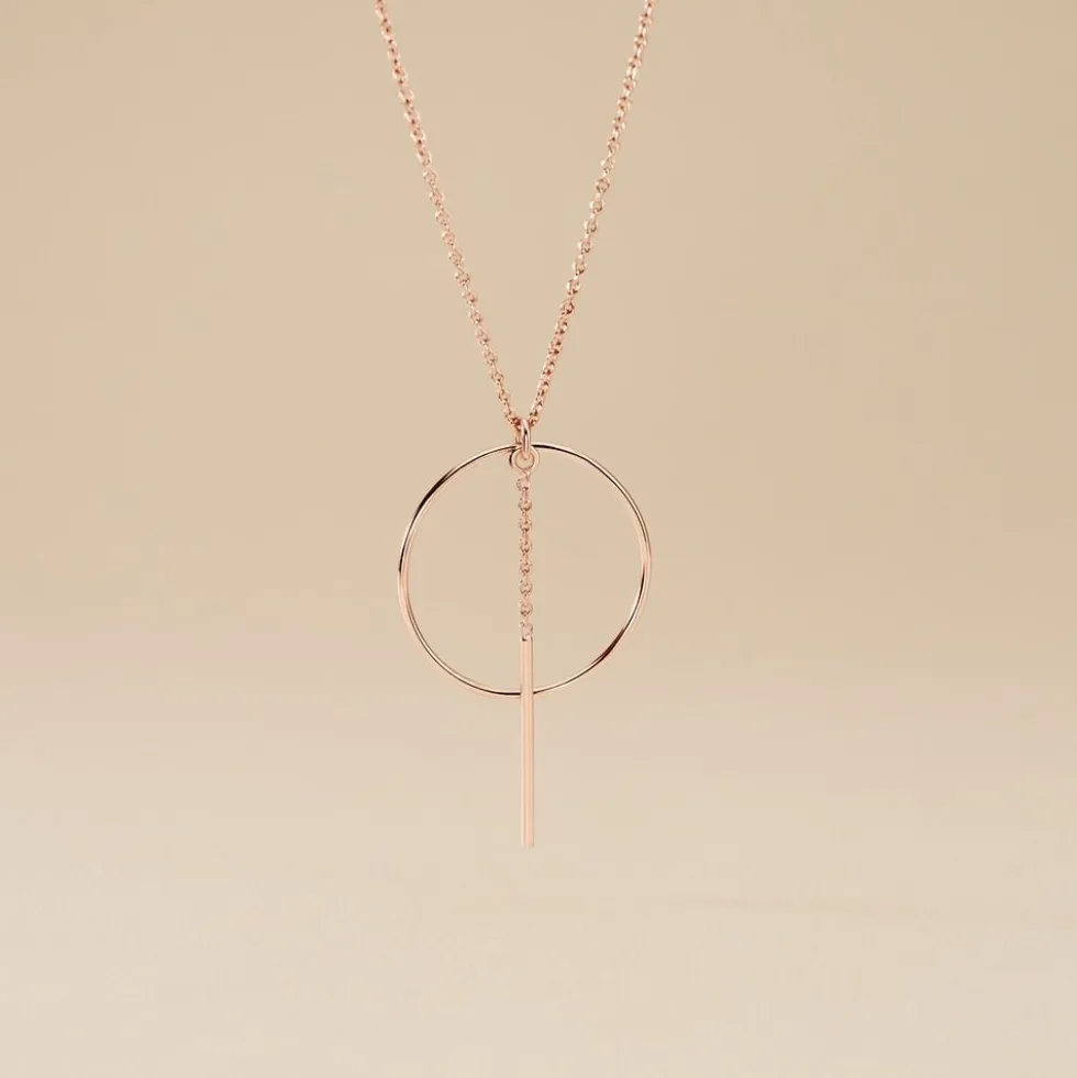 Collier Argent Rose Enissa