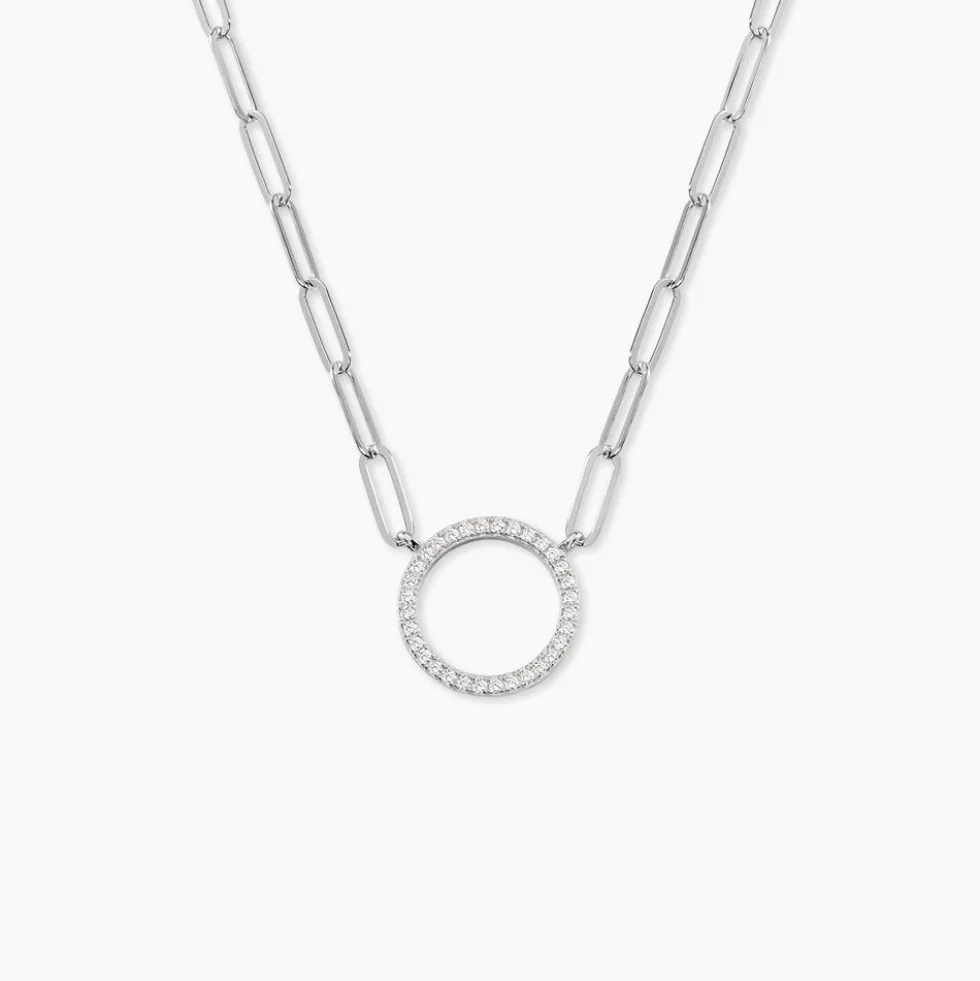 Collier Argent Sadoc Oxydes De Zirconium