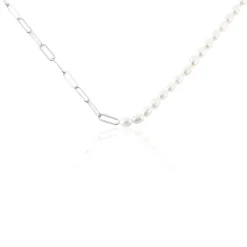 Collier Argent Staines Oxydes De Zirconium