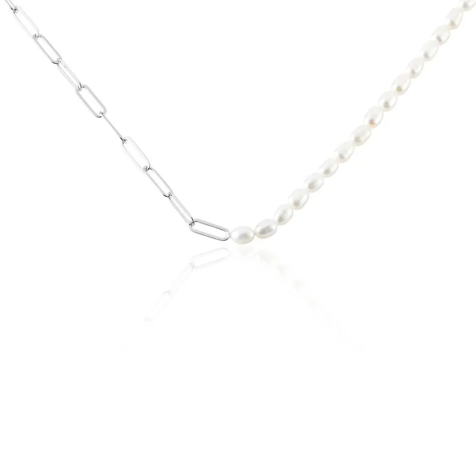 Collier Argent Staines Oxydes De Zirconium