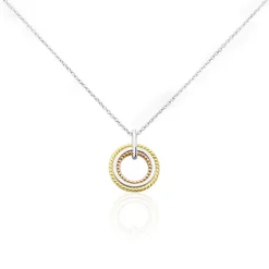 Collier Argent Tricolore Cainnech