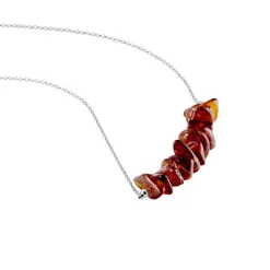 Collier Argent Ursan Ambre