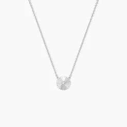Collier Argent Valente Oxydes De Zirconium