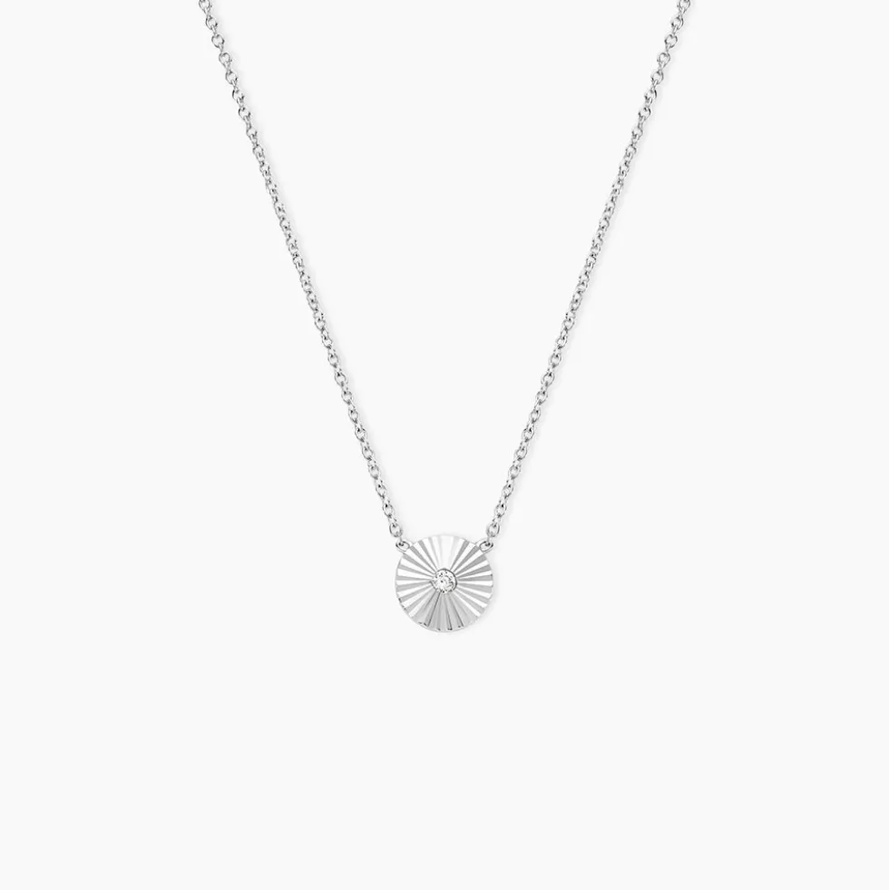 Collier Argent Valente Oxydes De Zirconium