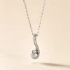 Collier Armance Argent Blanc Perle D'imitation Oxyde