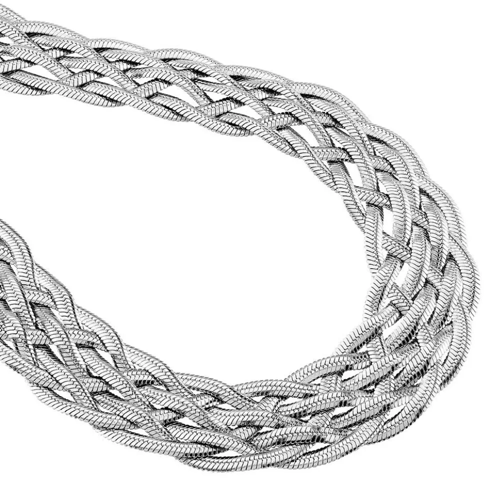 Collier Armella Maille Anglaise Acier Blanc