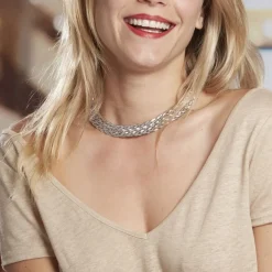 Collier Armella Maille Anglaise Acier Blanc