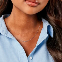 Collier Astrea Argent Blanc Spinelle Oxyde De Zirconium