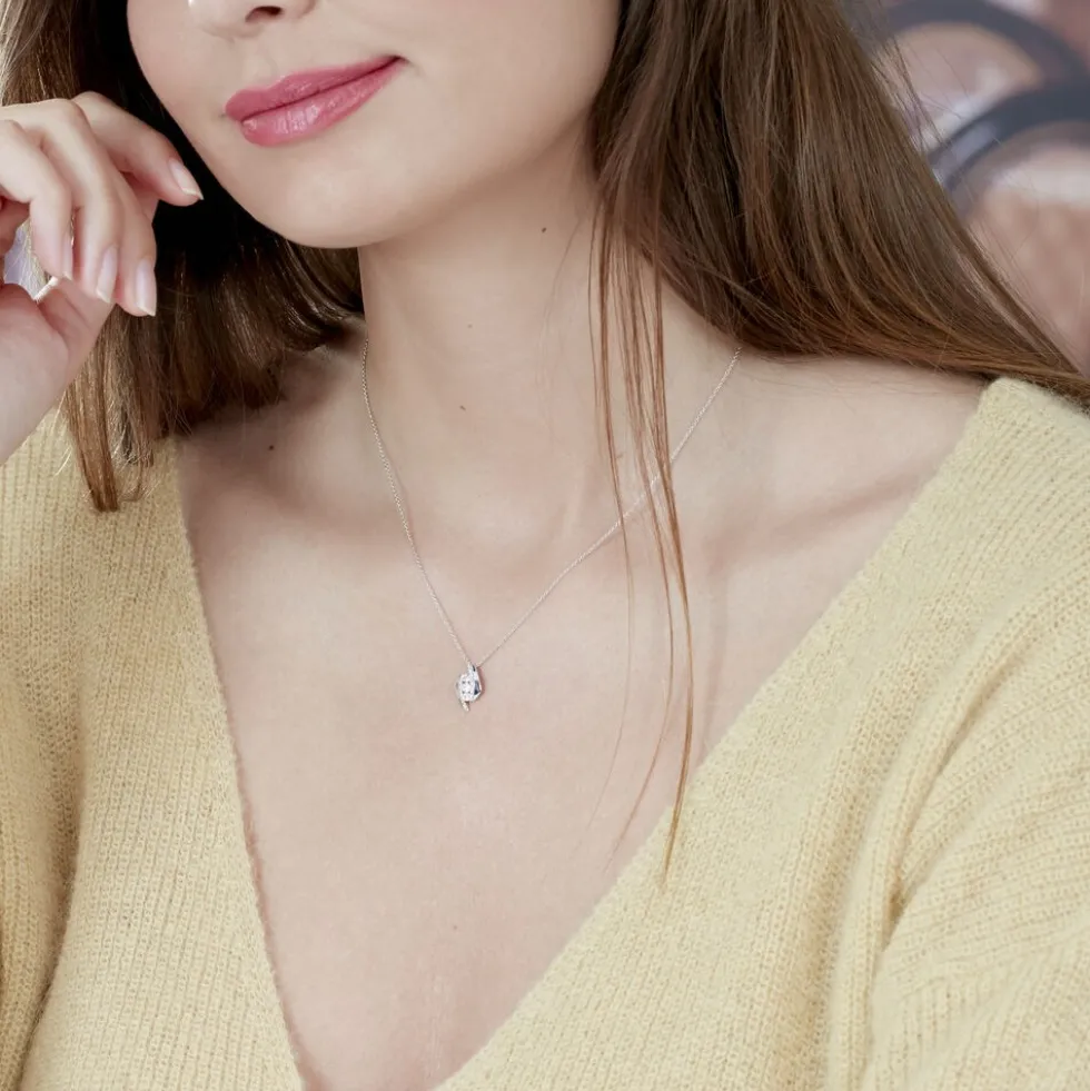 Collier Asya Or Blanc Diamant