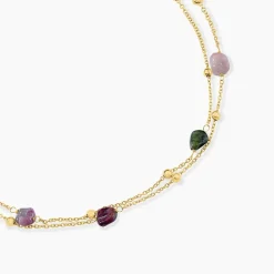 Collier Athena Acier Jaune Tourmaline