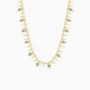 Collier Athena Acier Jaune Turquoise