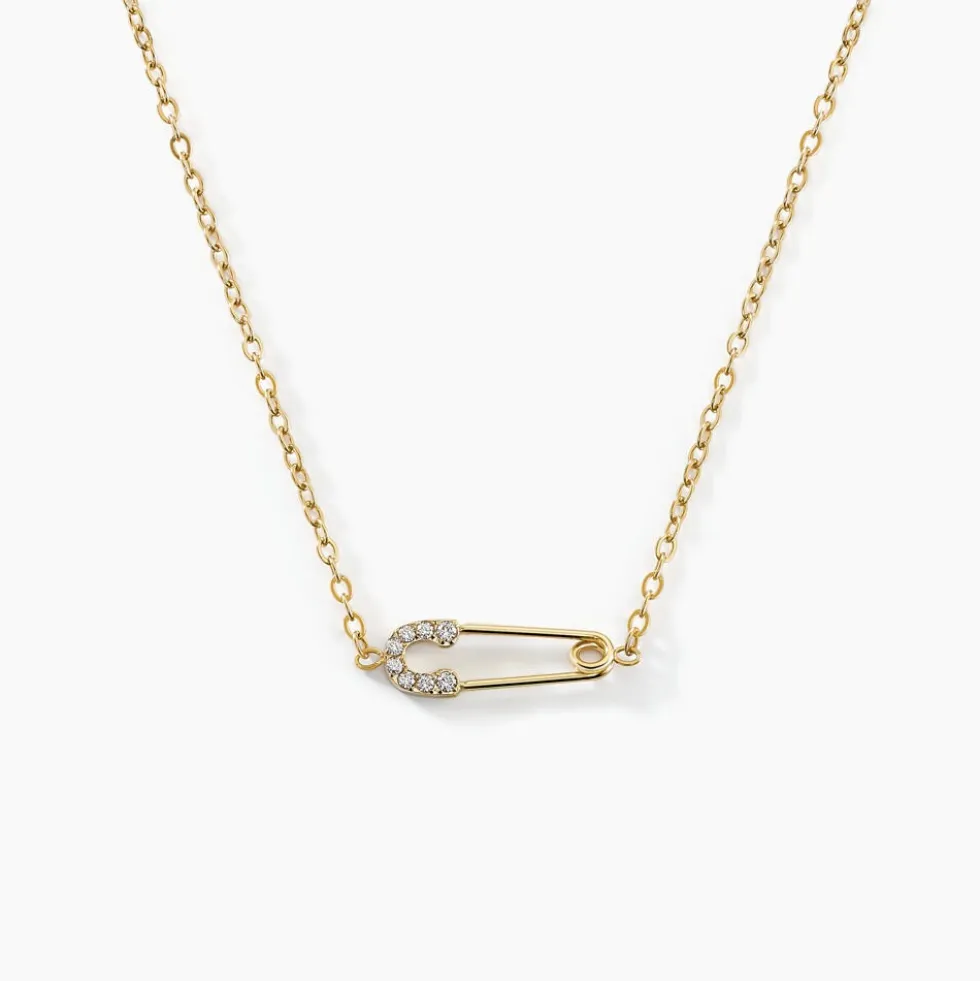 Collier Aurore Acier Doré Cristal