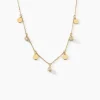 Collier Aurore Acier Doré Cristal