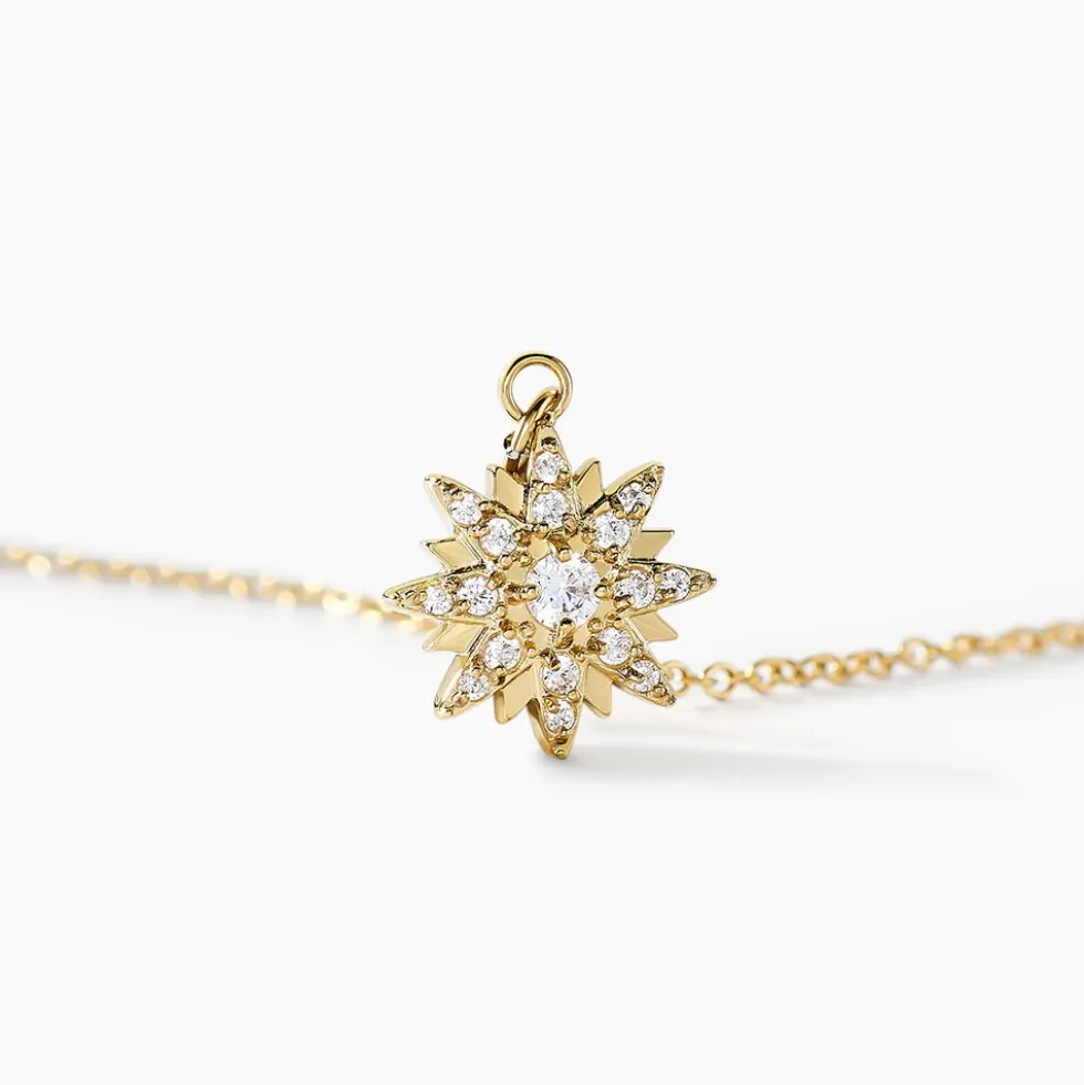 Collier Aurore Acier Jaune Oxyde De Zirconium
