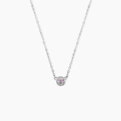 Collier Auxana Argent Blanc Oxyde De Zirconium