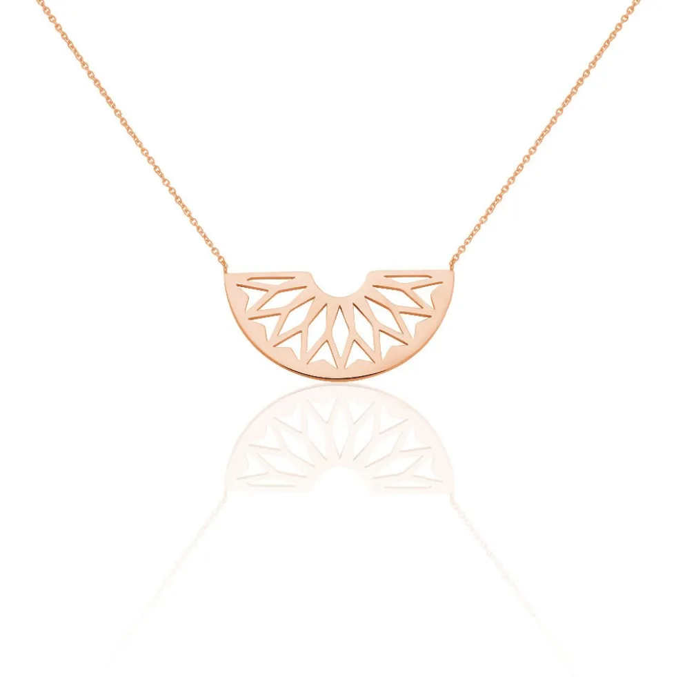 Collier Auxane Acier Rose